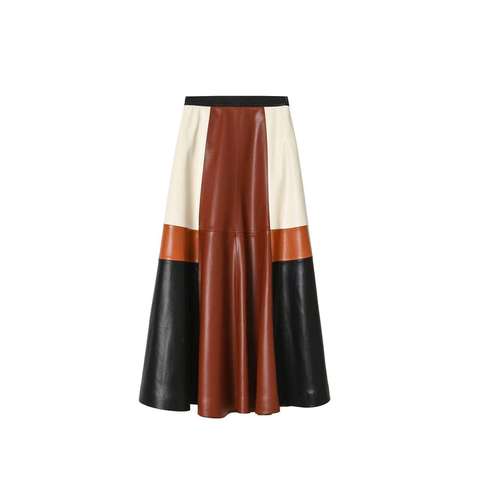 Women's genuine leather skirt - Ladies Women Stylish Genuine Leather Skirt High Waist Vint | Unidekuaidi
