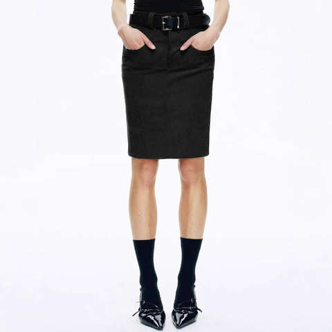 Women's genuine leather skirt - Spring Popular Products Trending Latest Midi Skirt Back-sl | Unidekuaidi