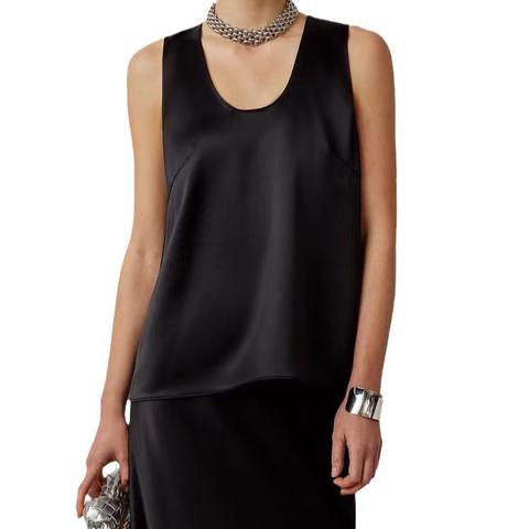 Women's genuine leather vest - Sample Available Black Women Vest Breathable Silky Comfort | Unidekuaidi
